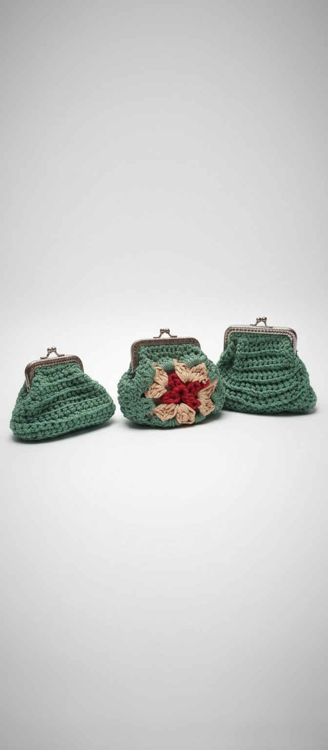 Porte monnaie en crochet hand made