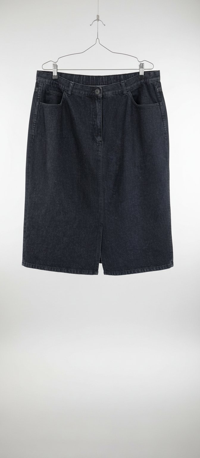Jupe droite en jeans