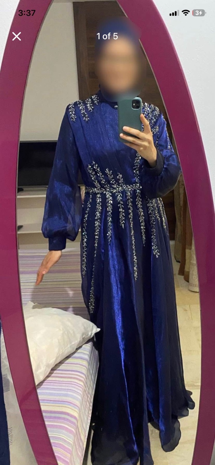 Robe de soirée pour femme voilée