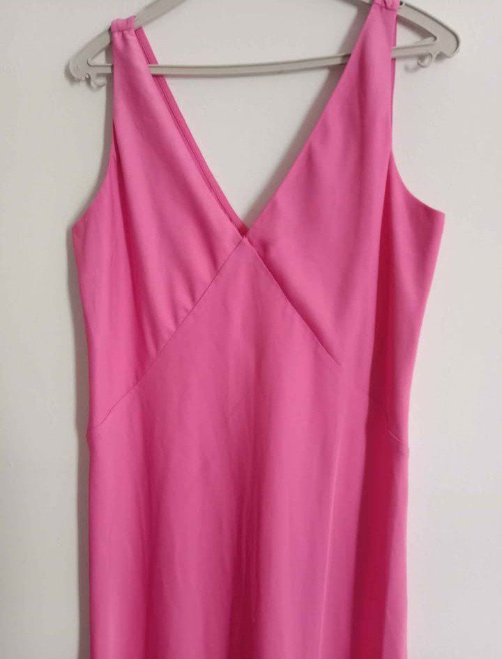 Robe rose fluide longue 