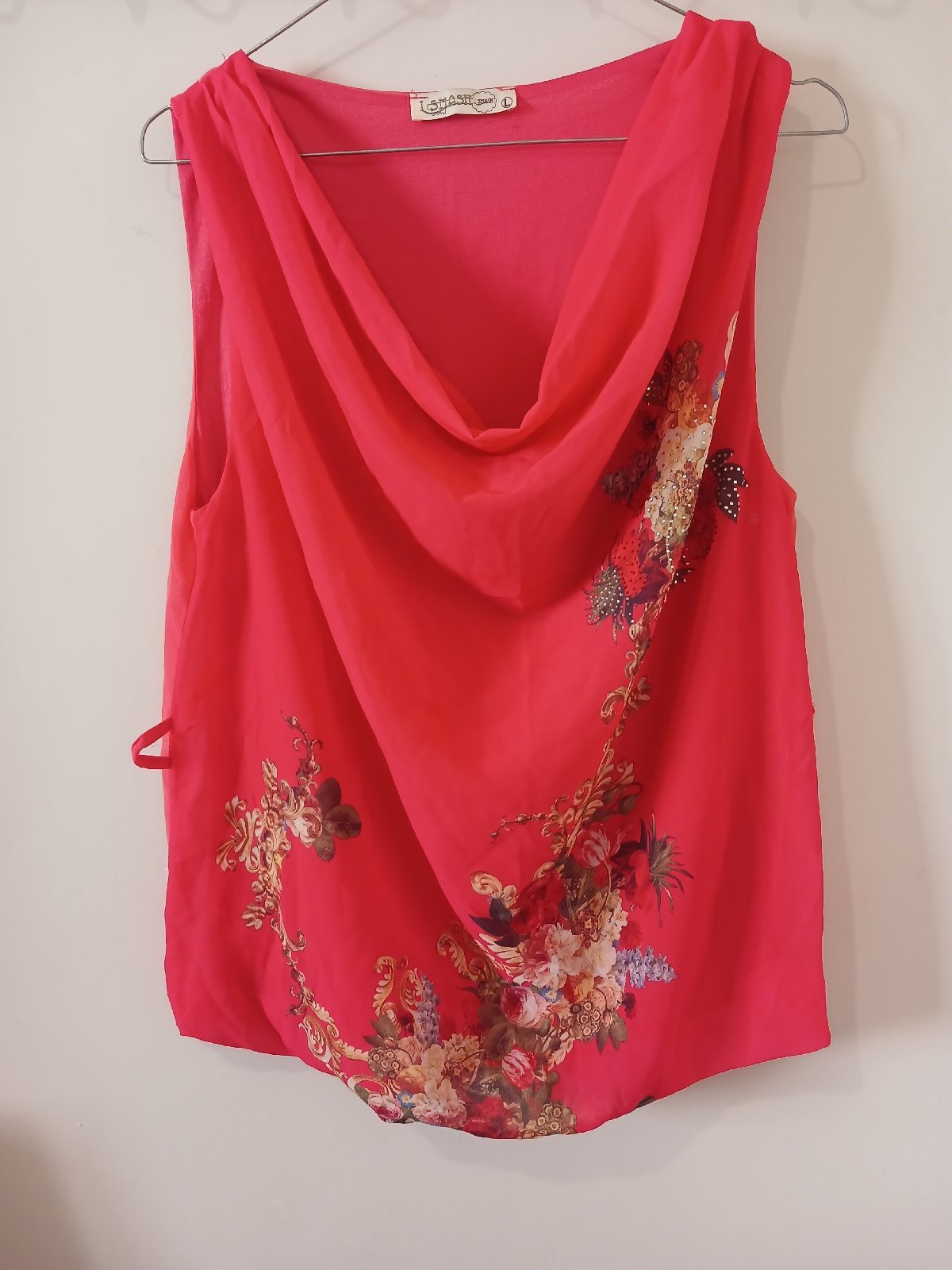 Chemise corail sans manche