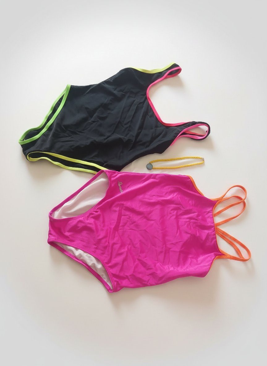 2 maillots de bain et collier