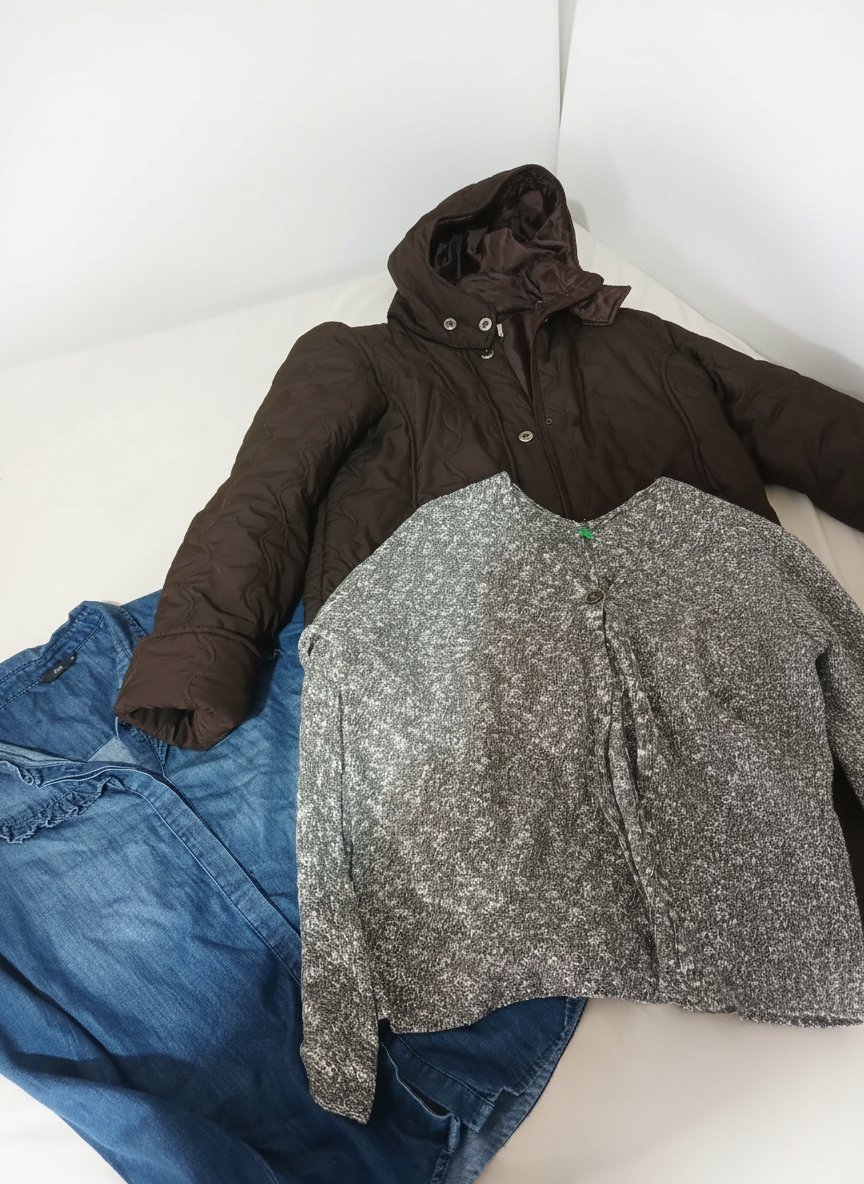 Lot doudoune gilet et chemise