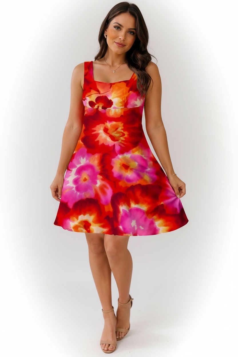 Robe fleurie très élégante 