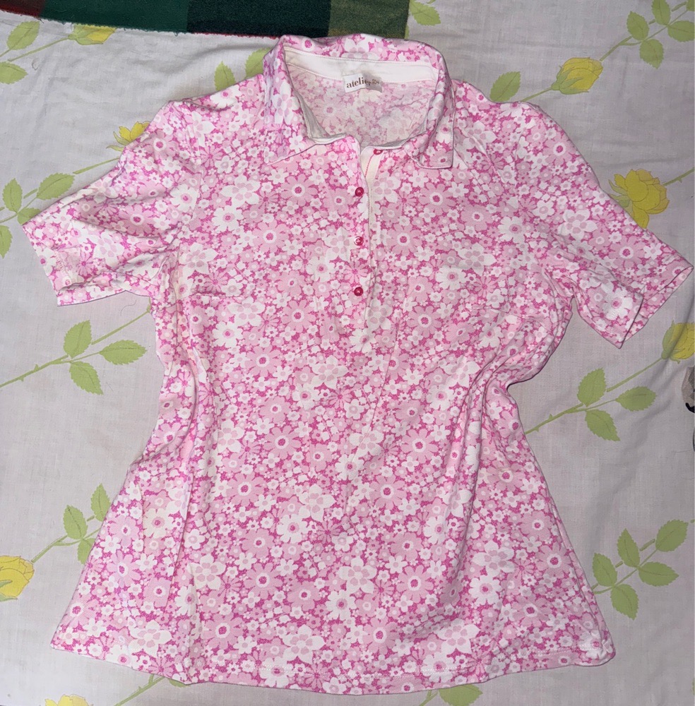 T-shirt style polo en rose 