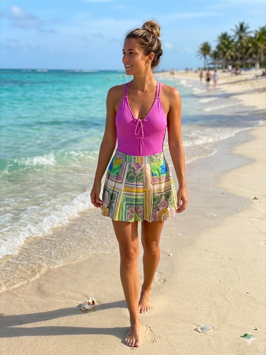 Maillot et jupe tres jolie