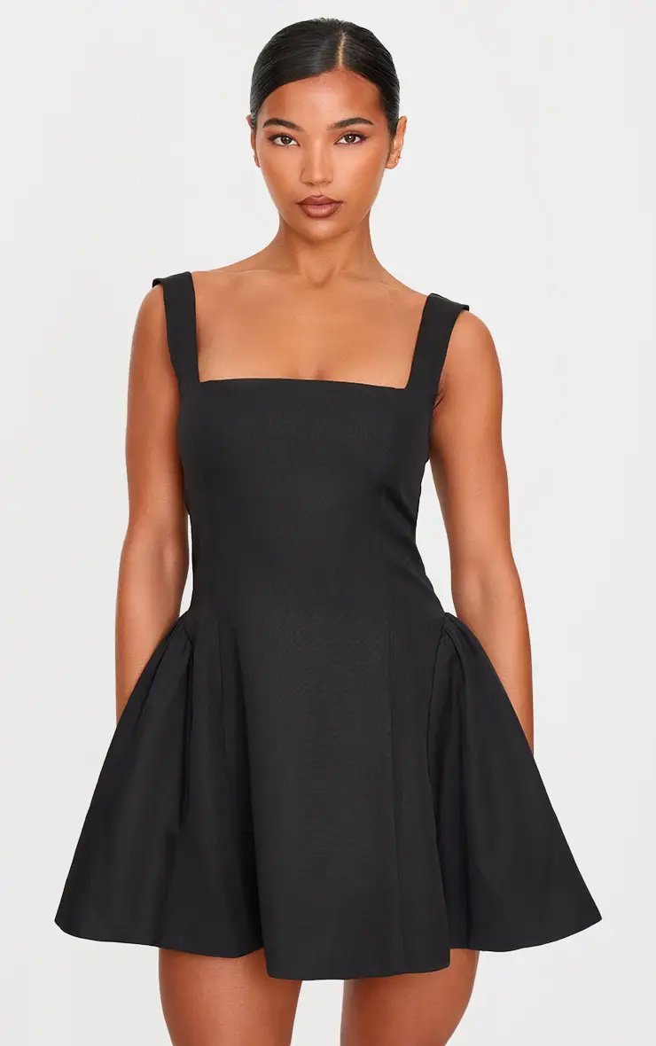 Robe droite plissée taille S