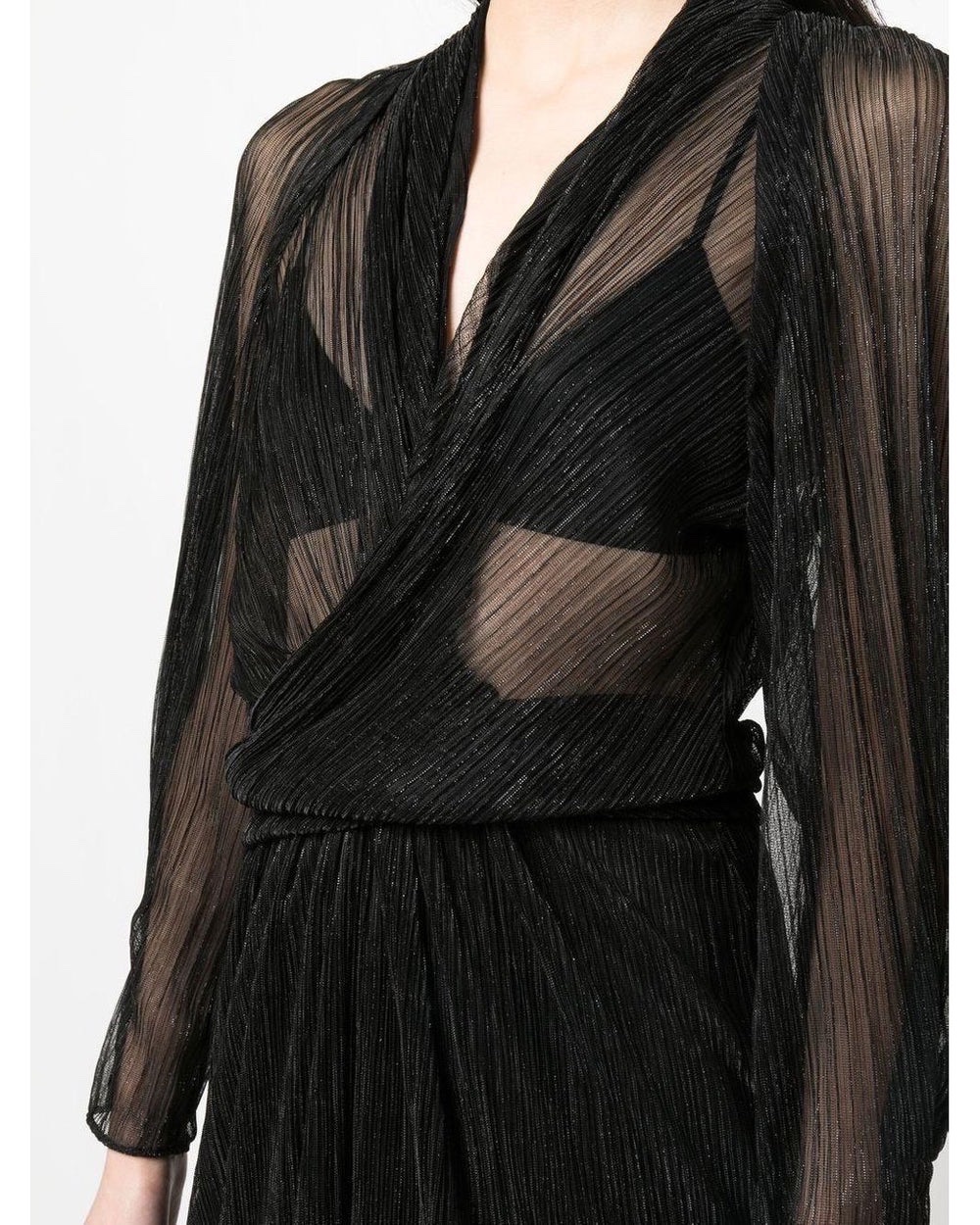  robe noire à manches longues
