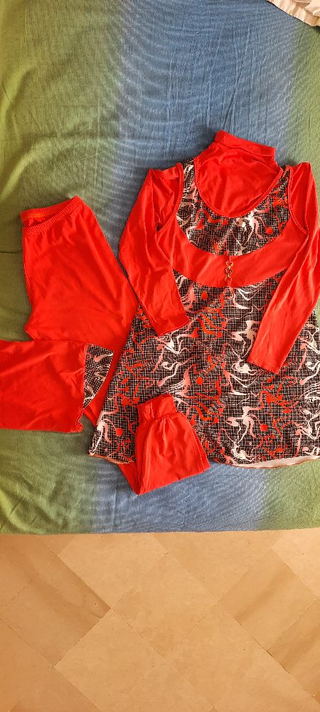 Burkini 4 pièces corail