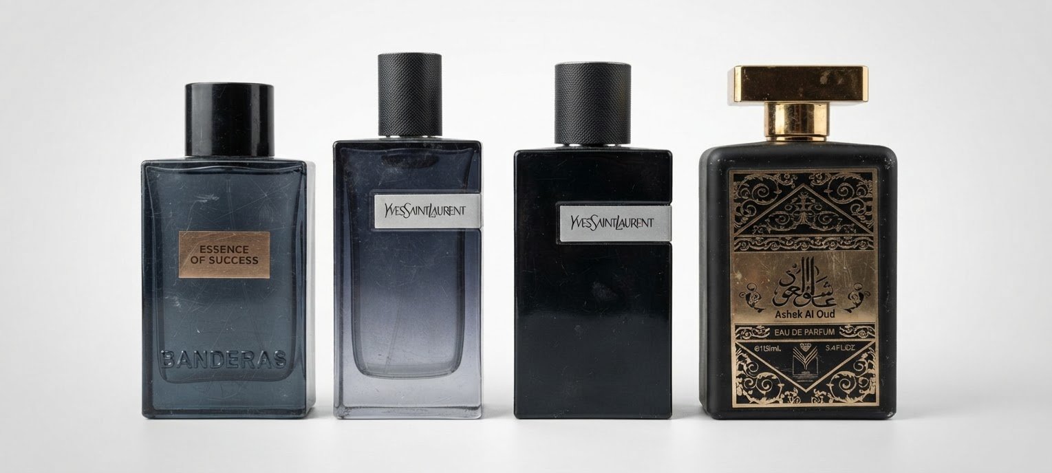 4 flacons de parfum vide à 10d