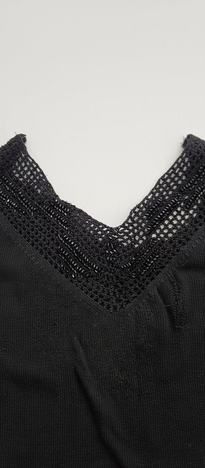 Pull avec col en crochet taille m