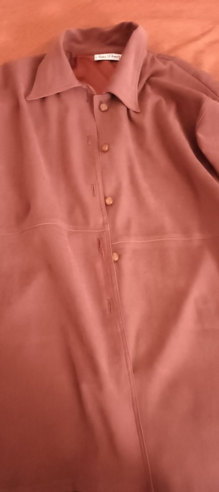 SurChemise over size faux daim marron 
