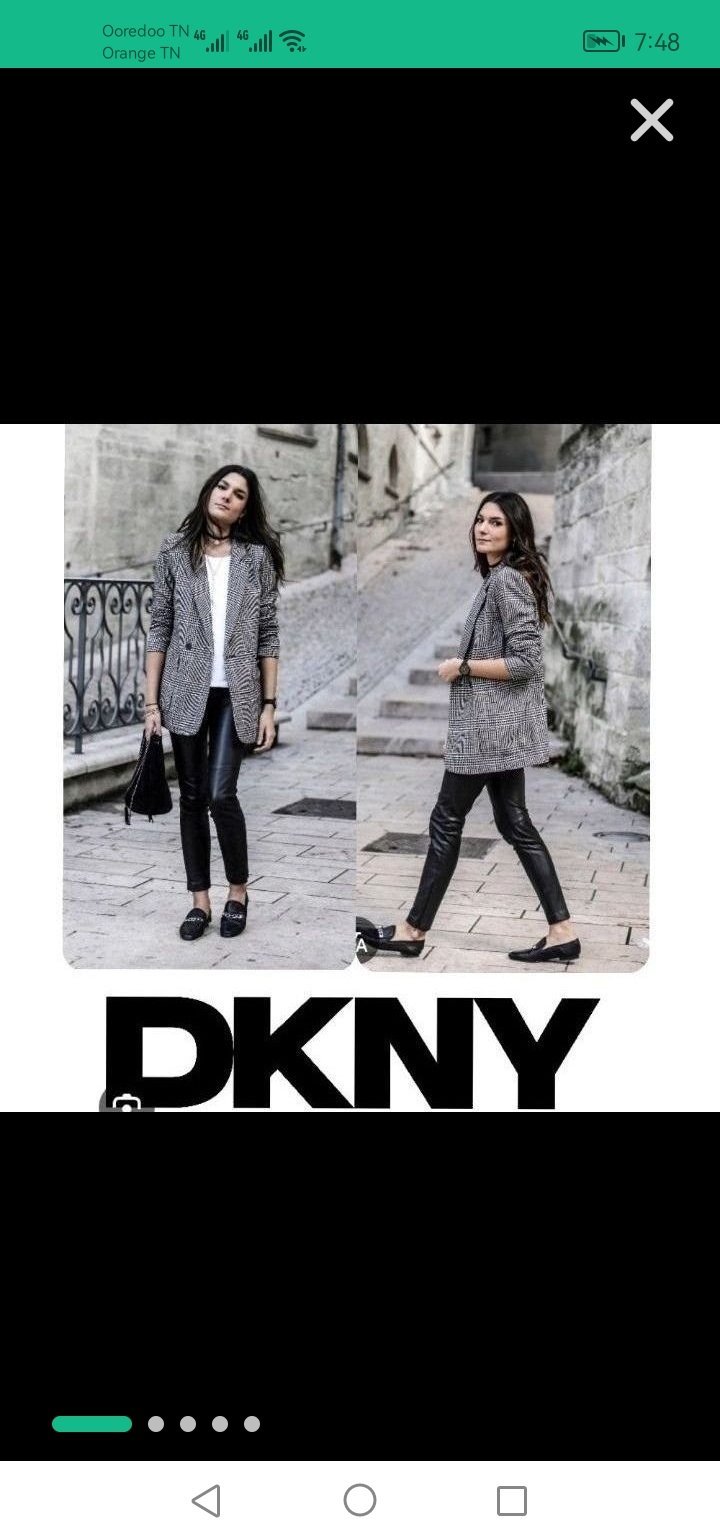 Blazer à carreaux Dkny 