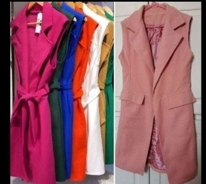 Manteau cachemire sans manche 