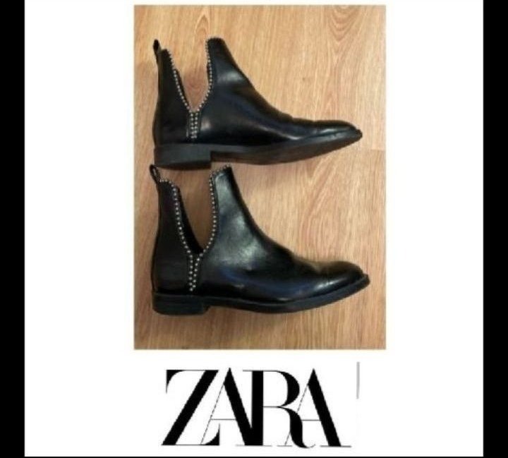 Bottines zara en cuir 