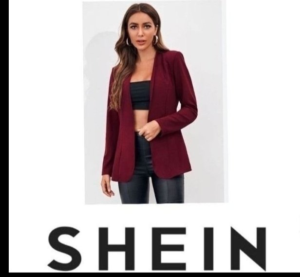 Blazer burgundy shein 