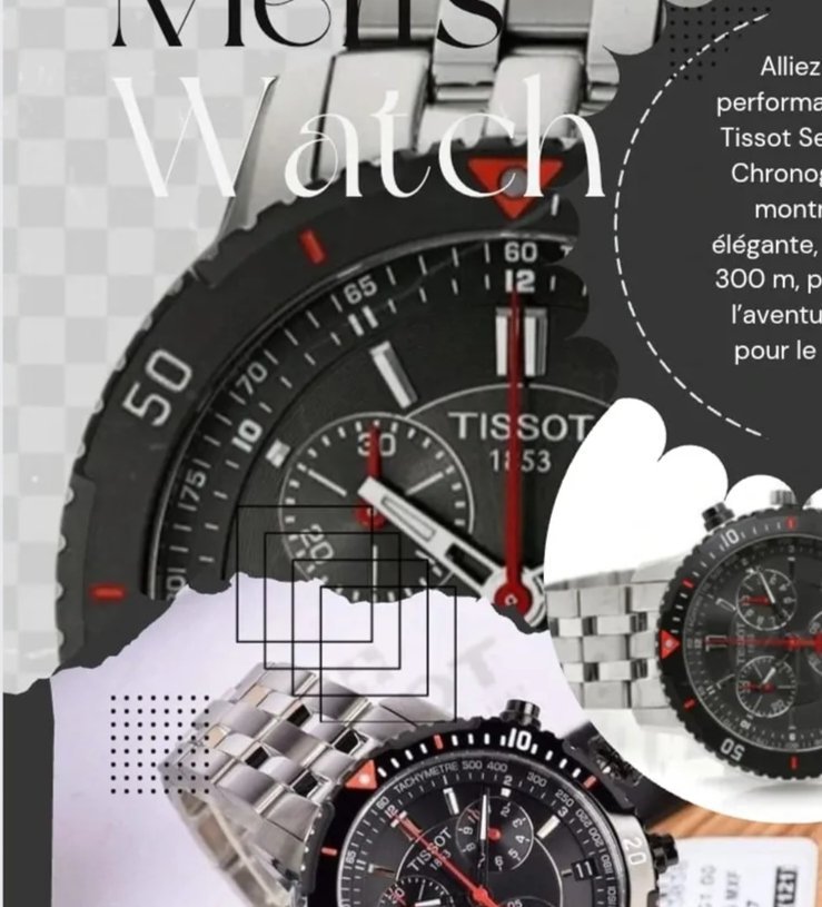 Montre Tissot Chronographe Homme – Acier Argenté