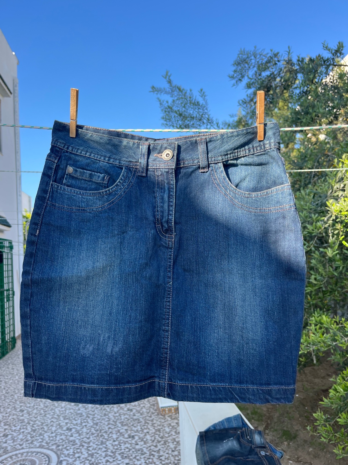 Mini jean skirt