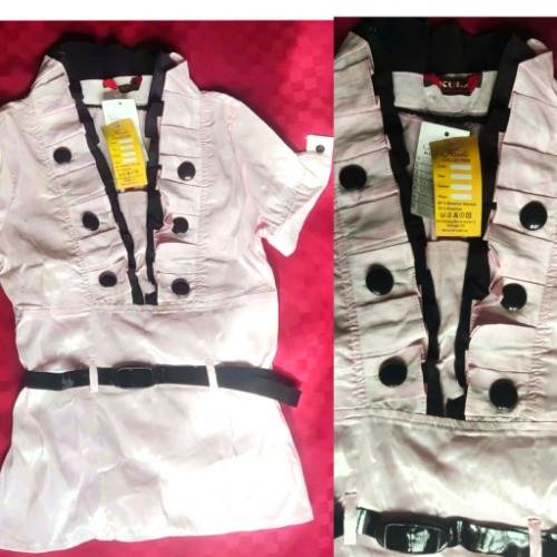Chemise col classique double volants de Kula