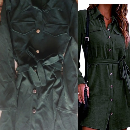 Robe chemise vert militaire New Collection