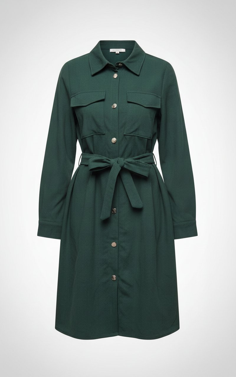 Robe chemise avec ceinture de New Collection
