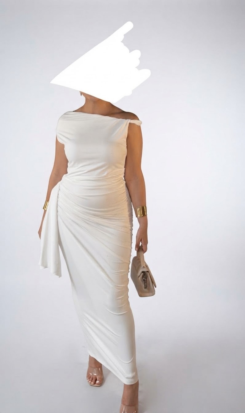 Robe blanche shein