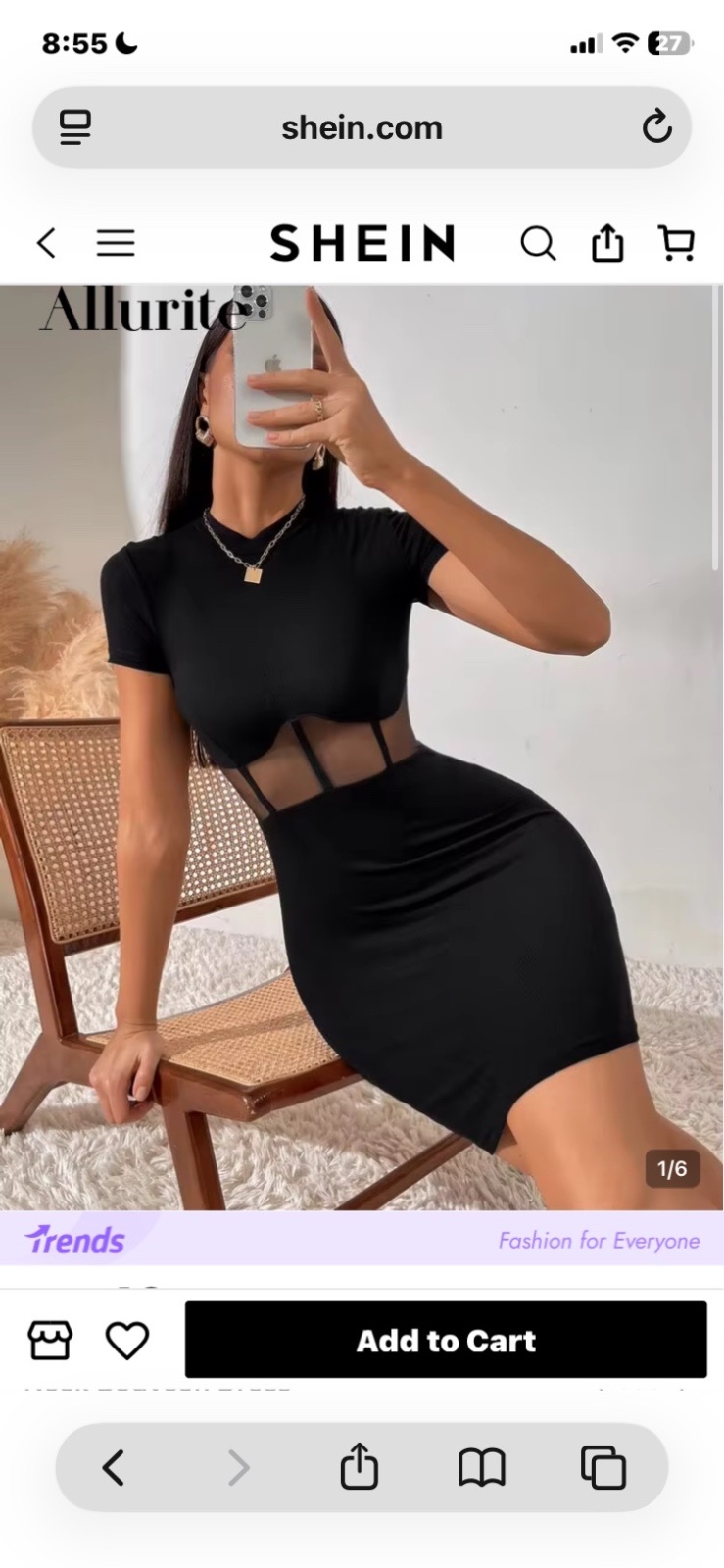 Mini black dress