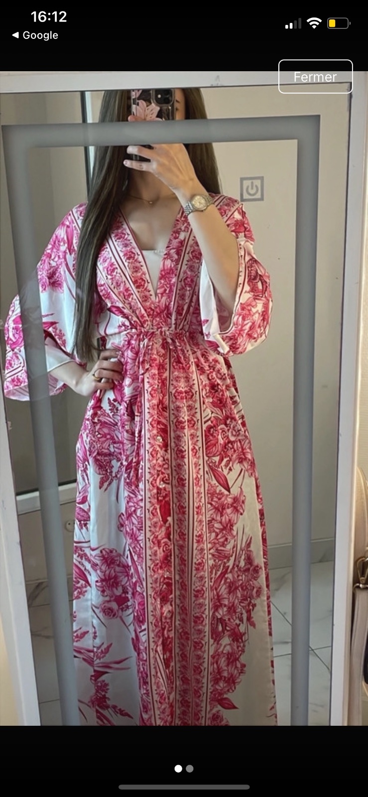 Robe longue orange 