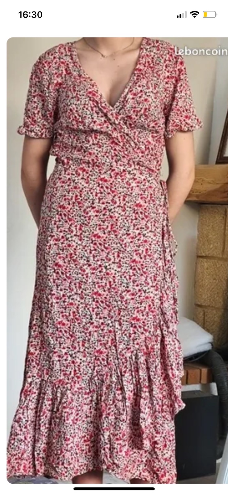 Robe porte feuille fleurie 