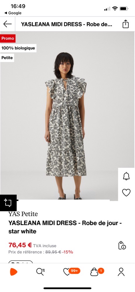 Robe fleurie noir et blanc