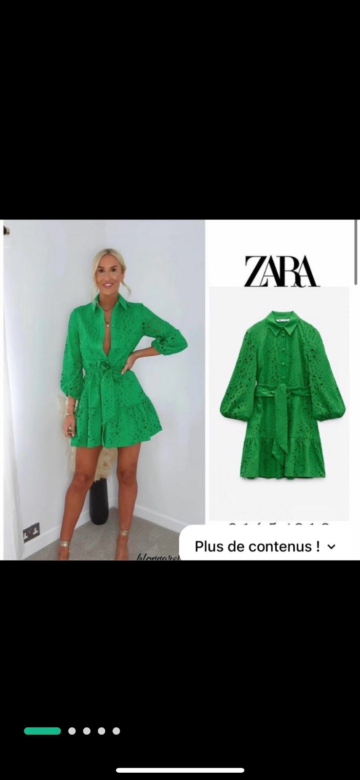 Robe courte Zara