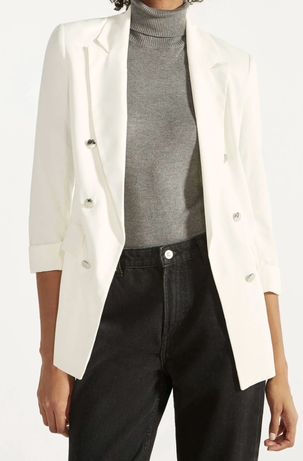 Veste blanche bershka