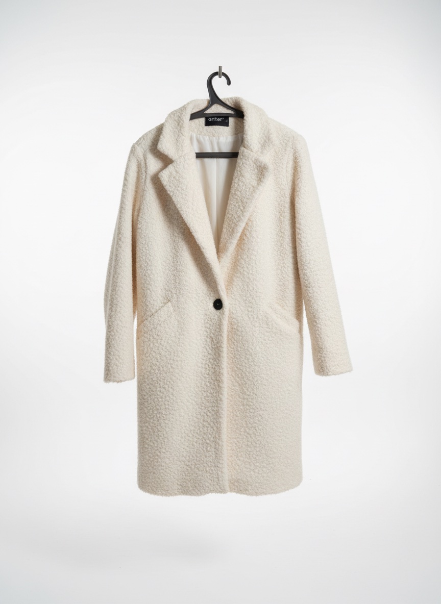 Manteau bouclettes blanc 