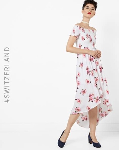 Robe blanc floral 