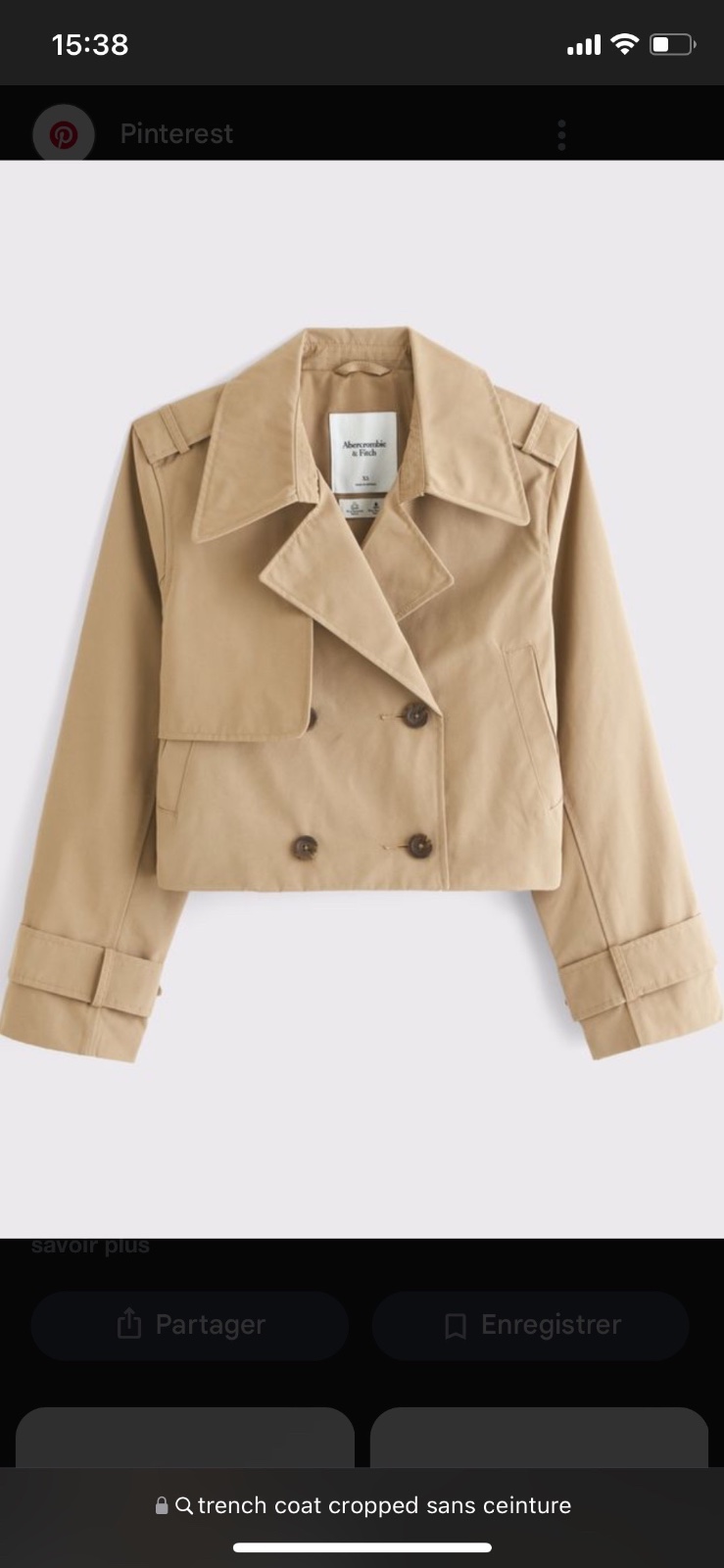 Trench coat cropped