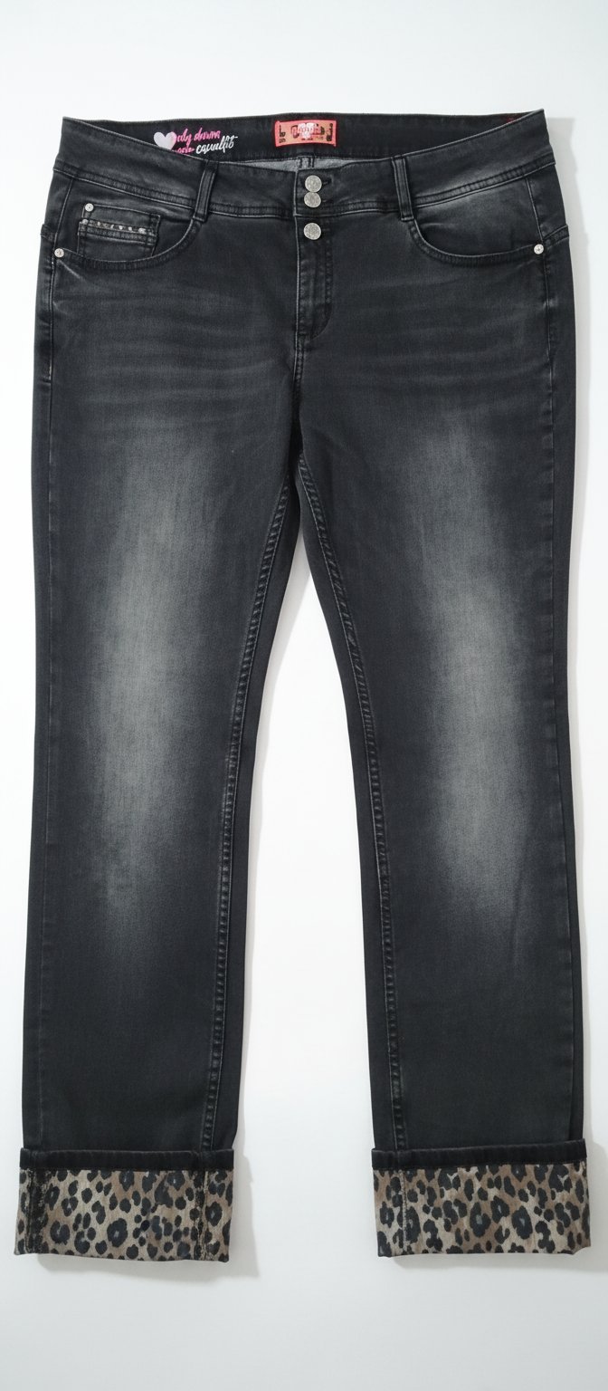 Pantalon super taille haute avec détails de tigre 
