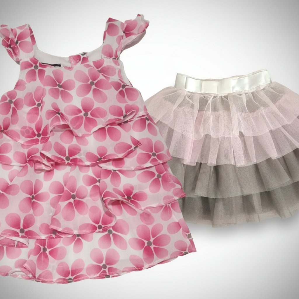 Robe calvin et jupe les deux yesser hlouwin pour 2 ans