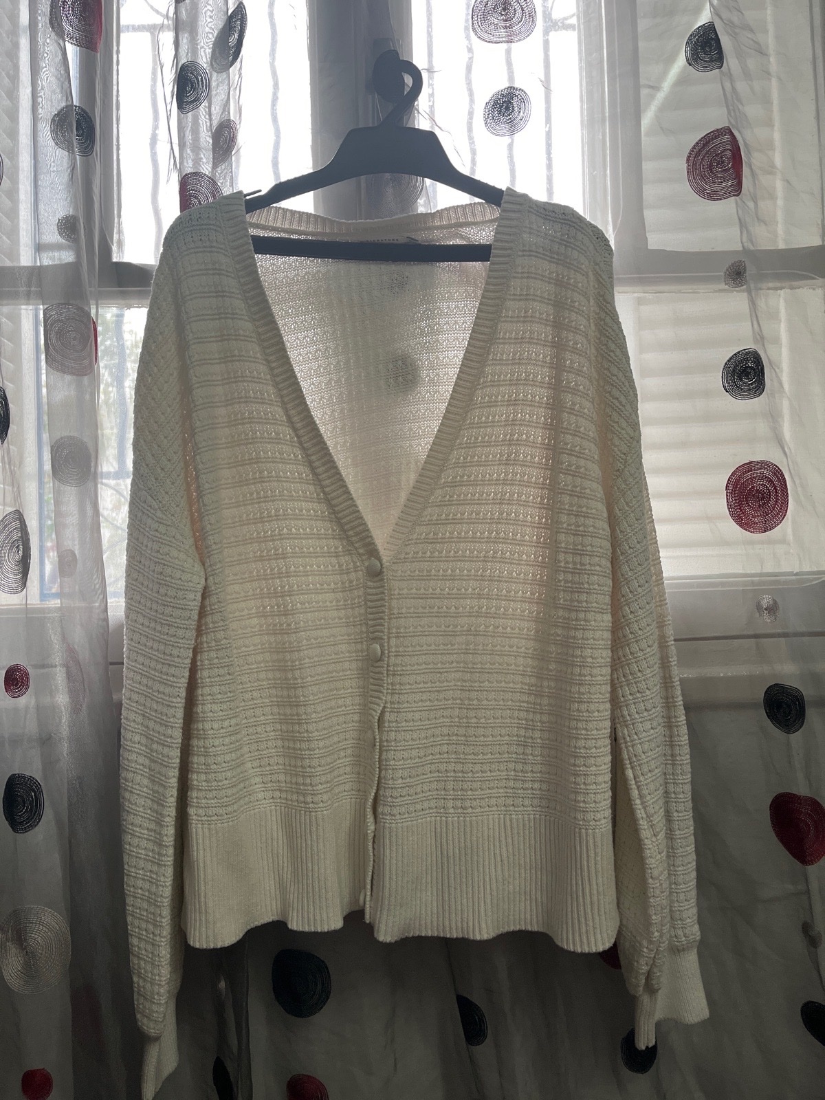 White cardigan