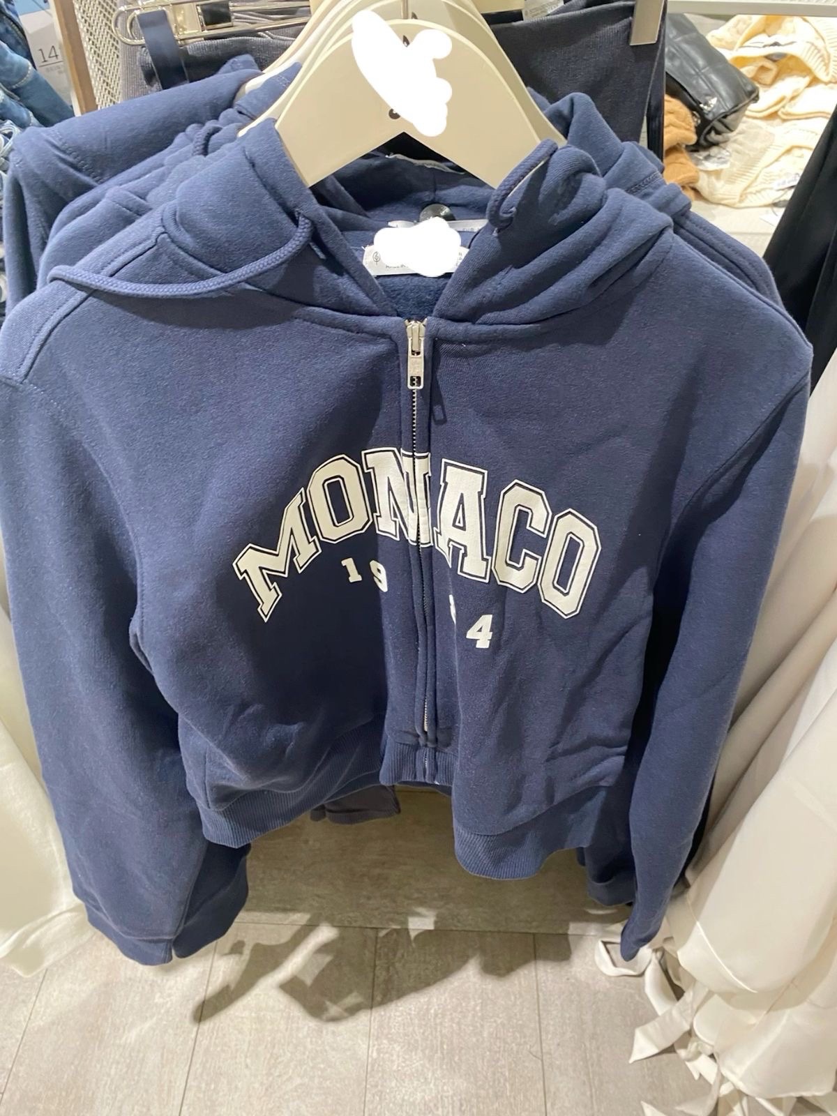 Cropped zip up hoodie 