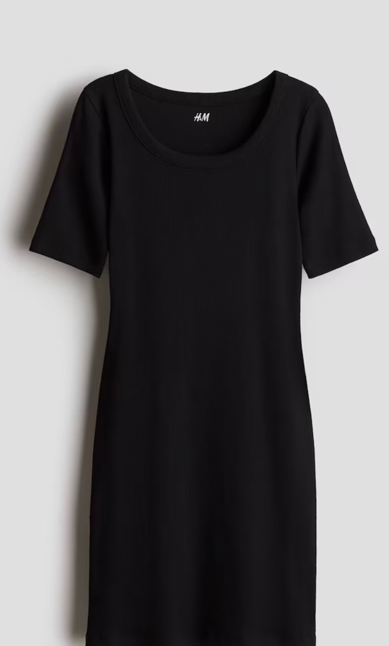 Robe H&M noir coton
