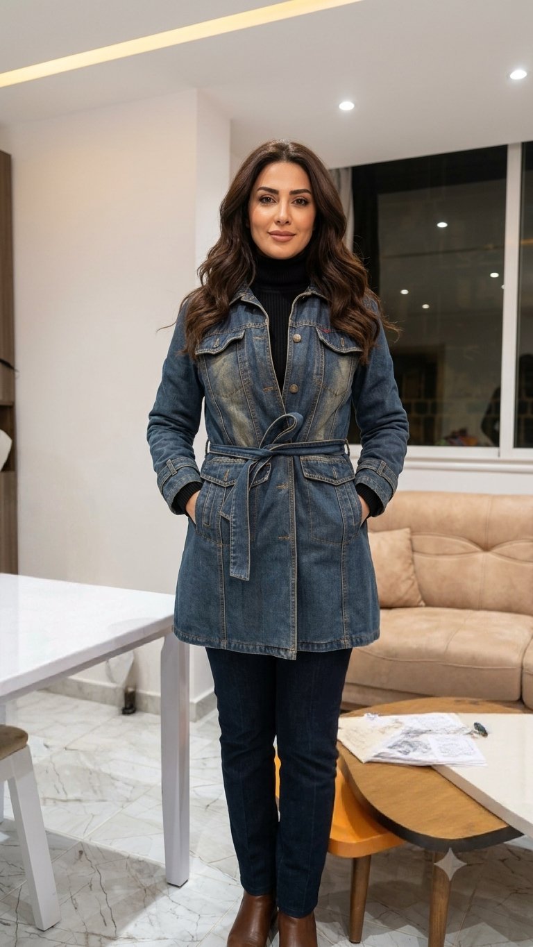 Manteau Court en Jean