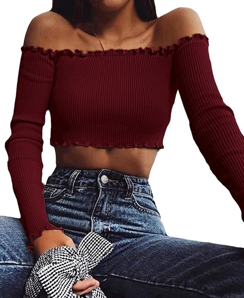 burgundy crop top 
