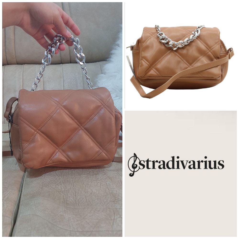 sac à bandoulière stradivarius avec étiquette 