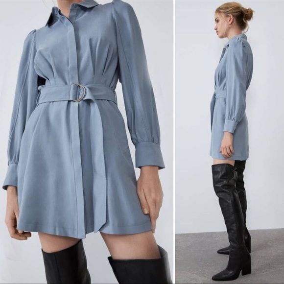 Robe zara taille S tlabes S aussi  couleur bleu aal gris