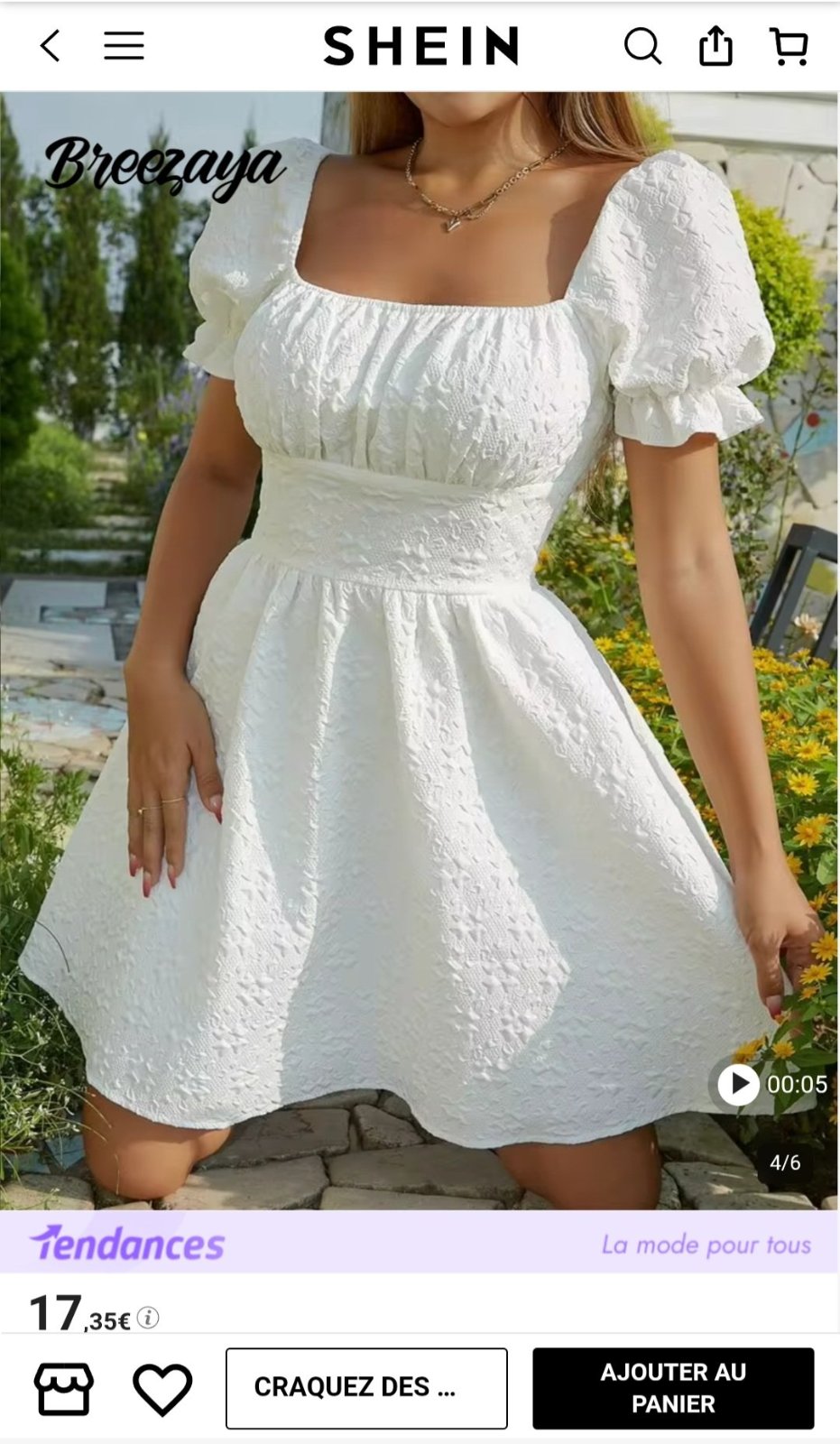 Robe shein jamais porté