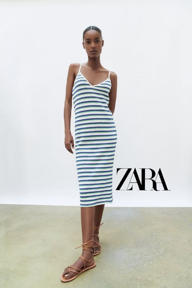 robe midi en crochet zara jamais porté il est écrit la taille S mais tlabes M aussi 