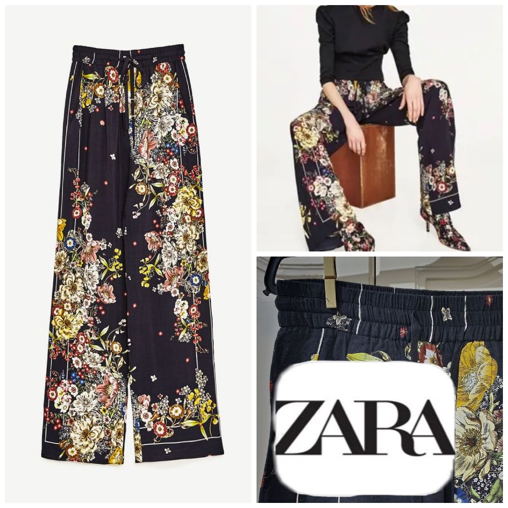 Pantalon large zara 