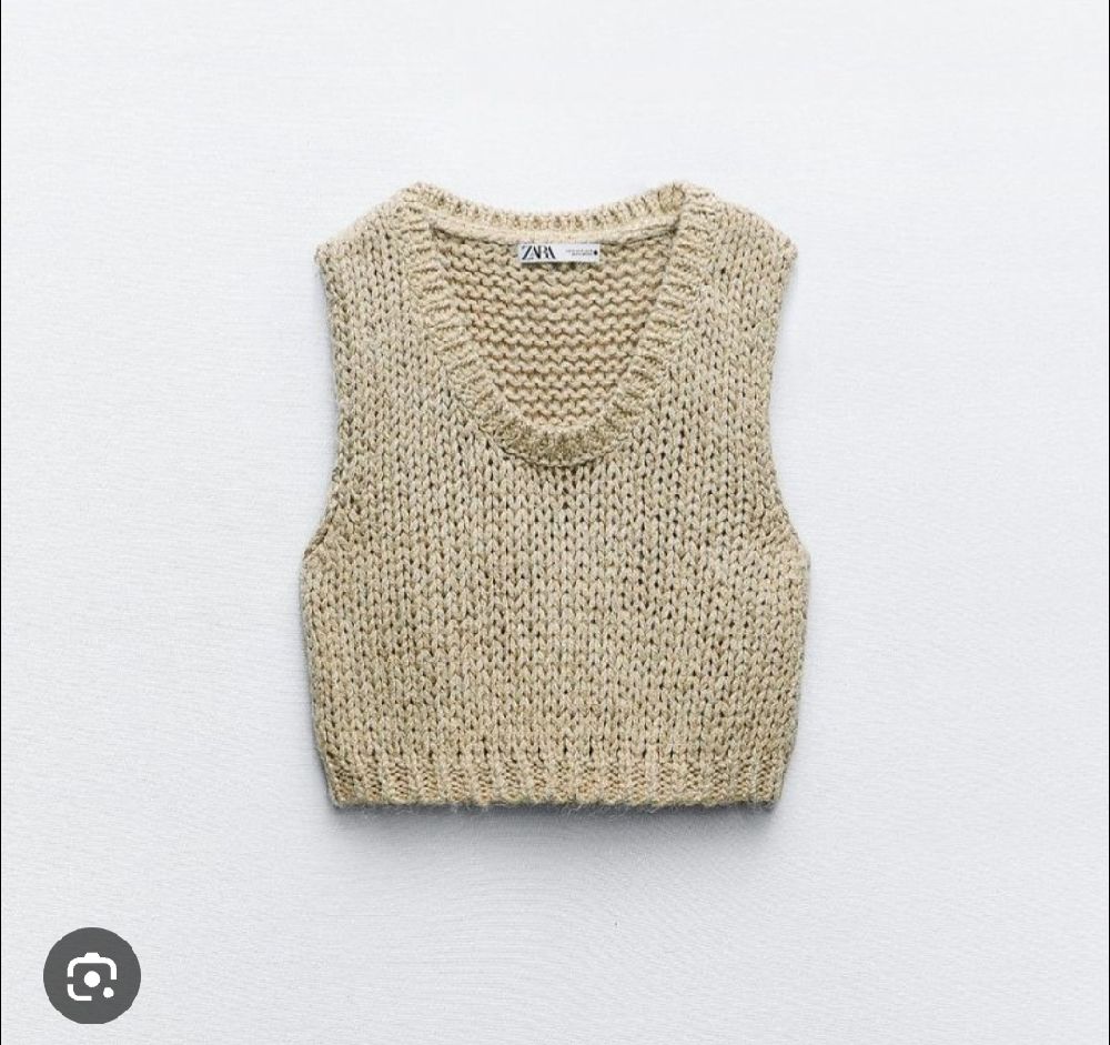 Débardeur en mailles pailleté zara