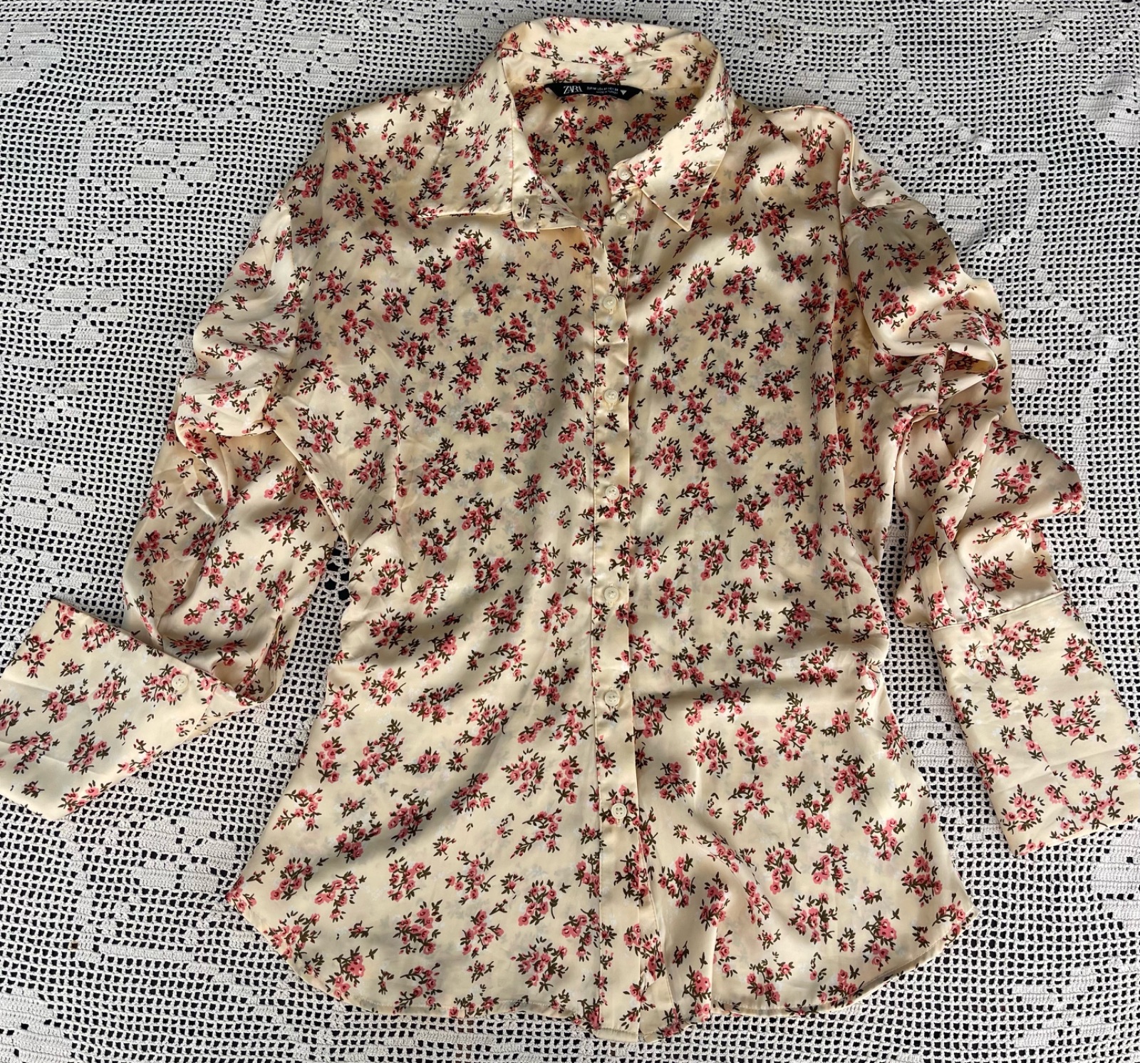 Chemise satin zara 