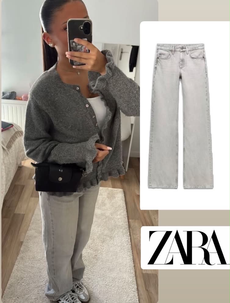 Jeans zara gris clair 